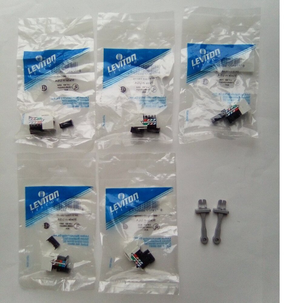 Pack of 5 Leviton Category 5 QuickPort 8-Wire Modular Jack & Installation Tool